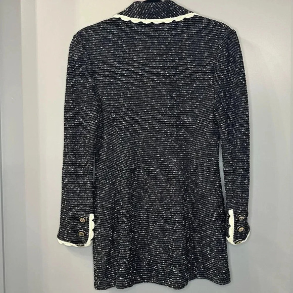 Vintage St. John Collection Jacket Black & White Tweed Boucle Knit Blazer Size 2 - Picture 7 of 12
